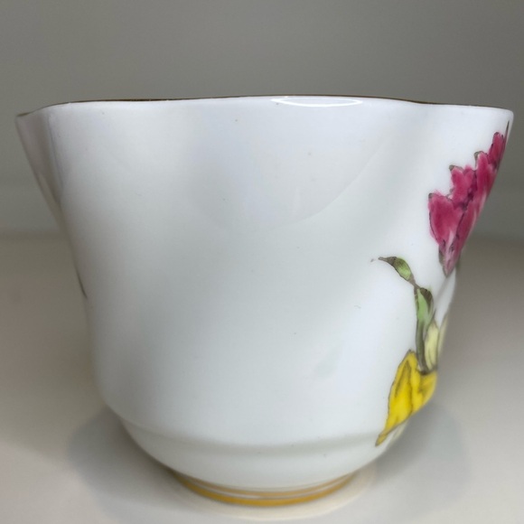 EUC Vtg Salisbury Fine Bone China Teacup and Saucer Tulips Daffodils Antique Cup - Picture 5 of 11